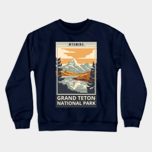 A Vintage Travel Art of the Grand Teton National Park - Wyoming - US Crewneck Sweatshirt